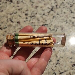 The Perfect Match Decorative Matchstick Jar - Green Tipped Matches